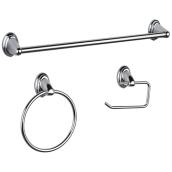 Facto 3-Piece Bathroom Accessory Set - Chrome