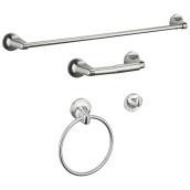 Ensemble de salle de bain 4 mcx, Uberhaus, nickel brossé