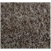 Tapis à longs poils, 4' x 6', polyester, brun pâle