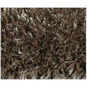 Tapis à longs poils, 4' x 6', polyester, brun