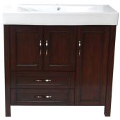 Larissa Vanity with 3 Doors and 2 Drawers -Walnut