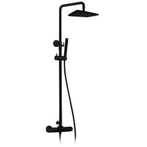 Système de douche Jacki de Jade Bath, noir mat