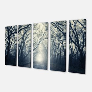 Foggy Autumn Forest Canvas Print - 28
