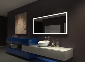Miroir à éclairage DEL intégré, 65
