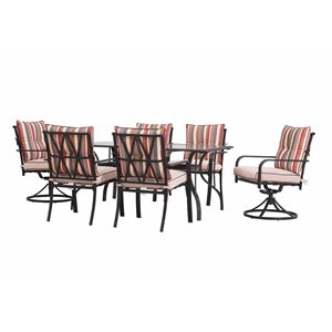 Ensemble à dîner pour patio Sunjoy, 7 pièces , noir