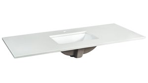 Foremost Lily 49-in x 22-in Vanity Countertop Quartz White Single Hole