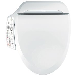 Clean Touch Electronic Bidet Toilet Seat - Elongated - White