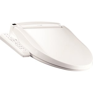 Clean Touch Electronic Bidet Toilet Seat - Elongated - White