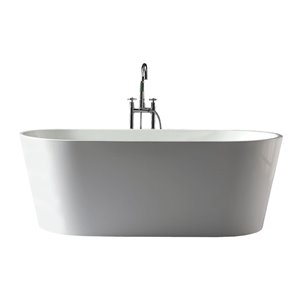 Baignoire autoportante Aura de Jade Bath, blanc, 67