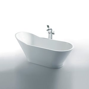 Baignoire autoportante Zoe Jade Bath, blanche, 59