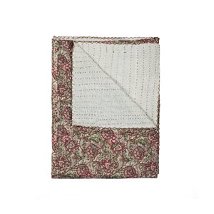 Natural by Lifestyle Brands Kantha 50-in x 70-in Wa0014 Cotton Vintage Handmade Throw