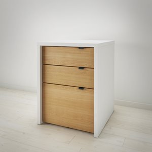 Chrono Filing Cabinet- White/Maple