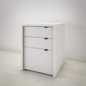 Classeur à 3 tiroirs Chrono, blanc