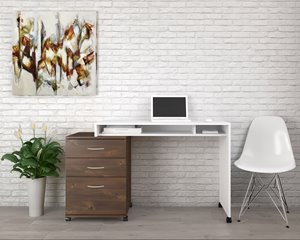 Ensemble de bureau à 2 pièces Essentials, truffe/blanc