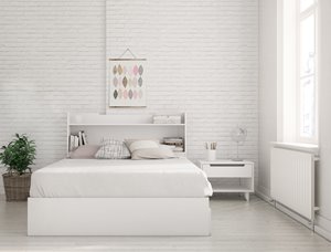 Aura Full Bedroom Set - 3 Pieces - White