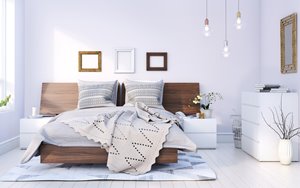 Denali Full Bedroom Set - 5 Pieces - Walnut/White