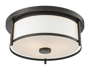 Plafonnier affleurant à 2 lumières Savannah, 13,75