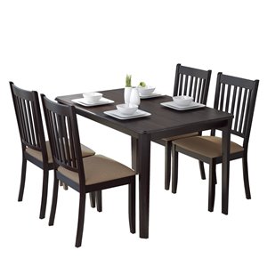 Ensemble de salle à manger, chaises en microfibre, 5mcx