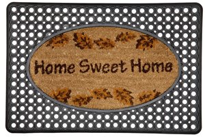 Home Sweet Home Door Mat - Rubber/Printed Coco - 20'' x 30''
