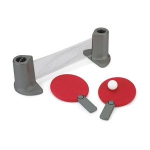 Jeu de tennis de table, rouge/gris
