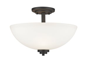Semi-plafonnier Ashton, 3 lumières, Bronze