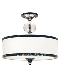 Semi-plafonnier Cosmopolitan, 3 lumières, Chrome