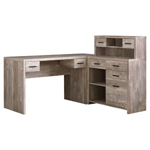 Bureau en bois recyclé, taupe