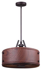 Luminaire suspendu KALO, Faux bois, 16.5