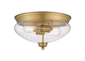 Plafonnier à 2 lumières Amon, laiton héritage