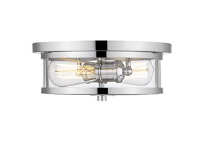 Plafonnier à 2 lumières Savannah, chrome