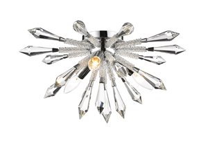 Plafonnier à 3 lumières Soleia, chrome