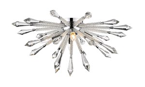 Plafonnier à 4 lumières Soleia, chrome