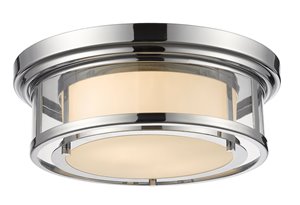 Plafonnier à 2 lumières Luna, chrome