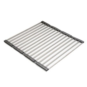 Plateau utilitaire en acier inoxydable, 46 cm x 43 cm x 1 cm