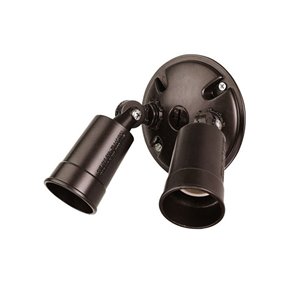Lumière de sécurité double en aluminium à fini de bronze