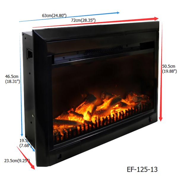 Electric Fireplace Insert Ef 125, Insert Electric Fireplace With Sound