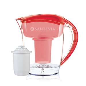 Pichet d'eau alcaline Santevia(MD), rouge