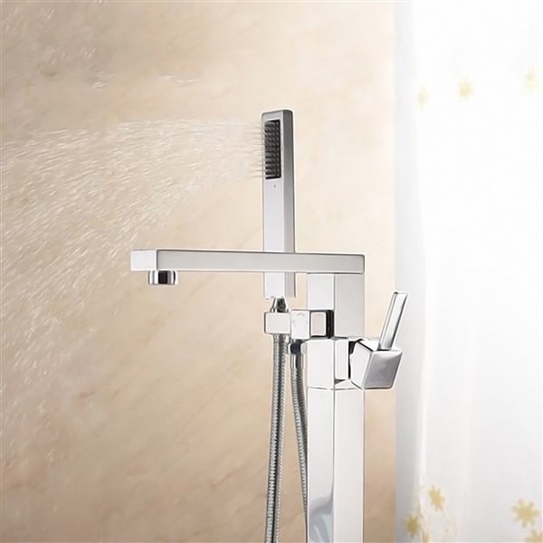 Jade Bath Kimmi Chrome Floor-Mounted Tub Filler