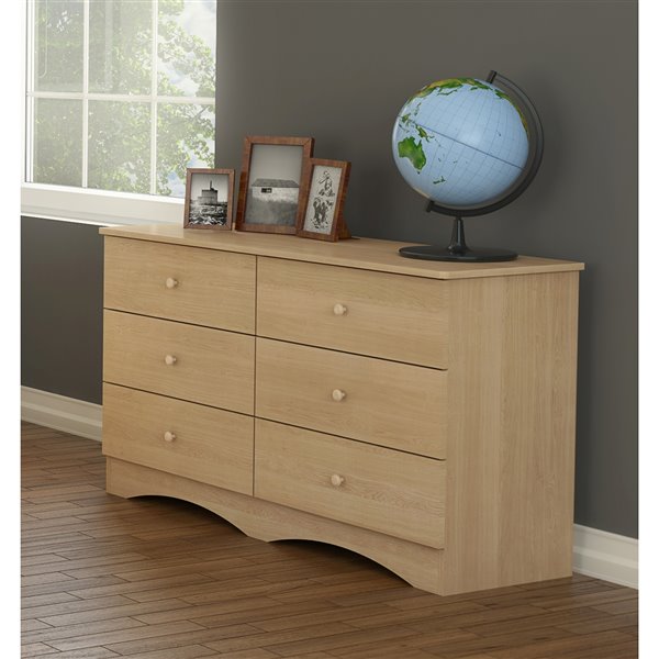 Nexera Alegria Natural Maple 6 Drawer Double Dresser 5606 Rona