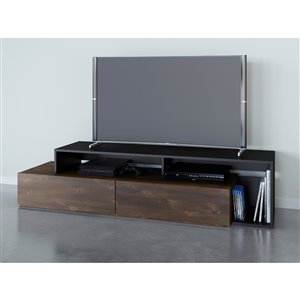 Nexera Paisley 72-in Truffle and Black TV Stand