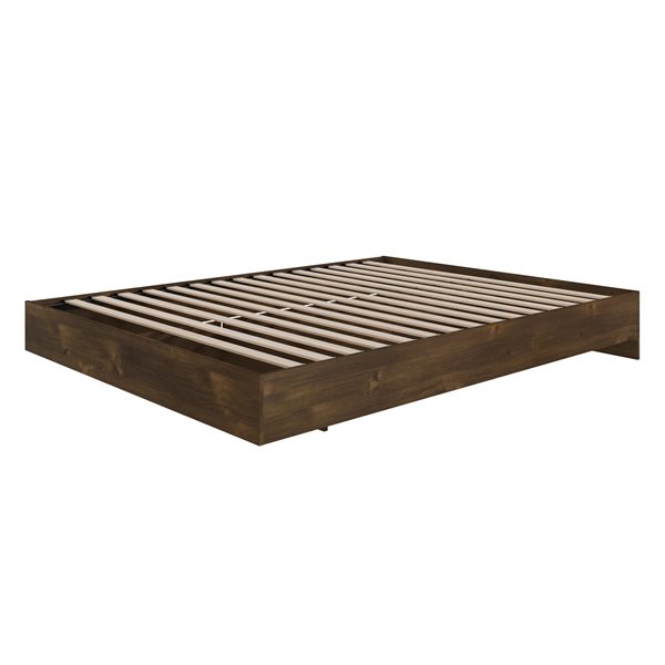 Nexera Truffle 76-in x 55.25-in Full Size Platform Bed