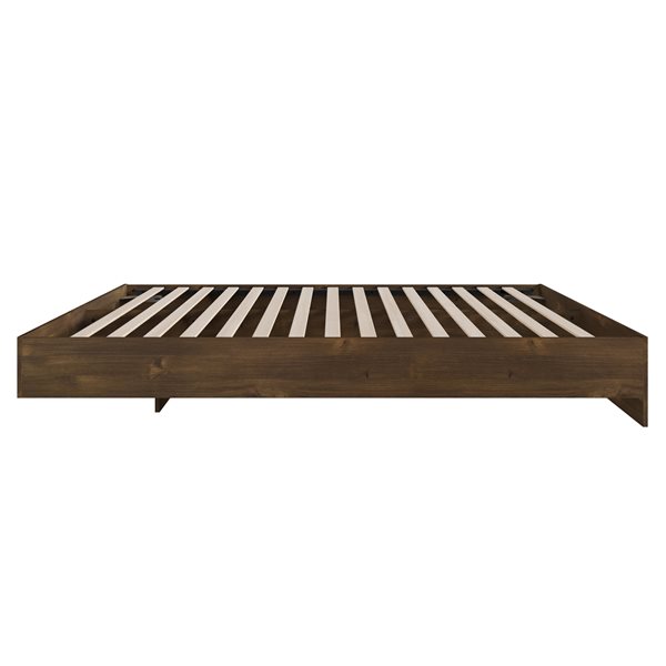 Nexera Truffle 76-in x 55.25-in Full Size Platform Bed