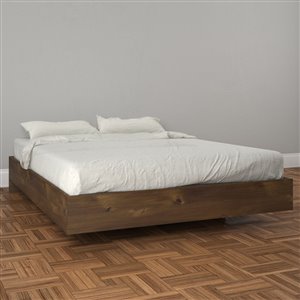 Nexera Truffle 76-in x 55.25-in Full Size Platform Bed