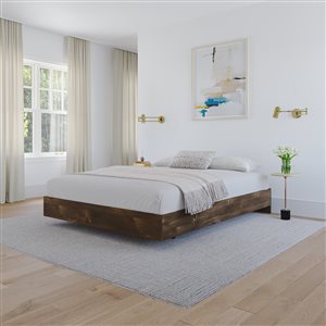 Nexera Truffle 61.25-in x 81.25-in Queen Size Platform Bed