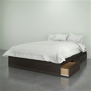 Nexera 3 Drawer Ebony 76-in x 56-in Full Size Bed