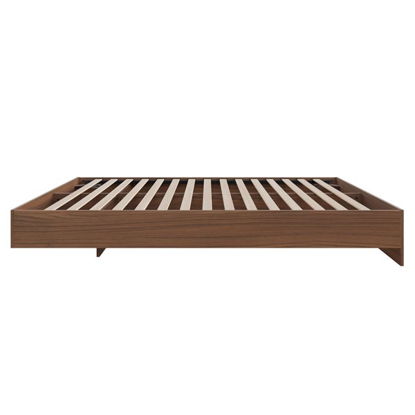 Nexera Platform Bed - Walnut - Queen Size