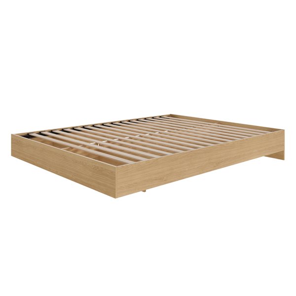 Grant lit plateforme Nexera érable naturel fini laminé 81,75 po x 61,25 po