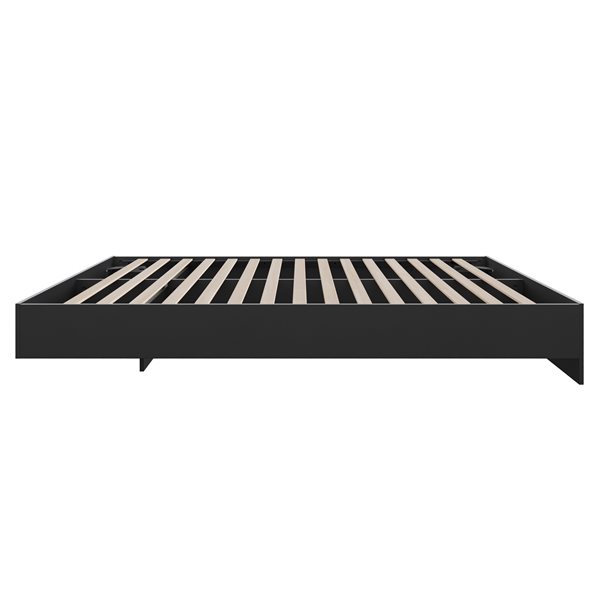 Grand lit plateforme Nexera, noir