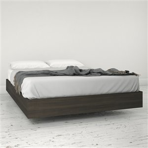 Nexera Ebony 76-in x 55.25-in Full Size Platform Bed