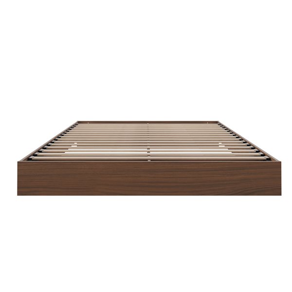 Nexera Walnut 76-in x 55.25-in Full Size Platform Bed